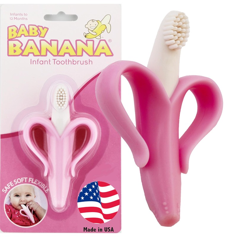 Baby Banana The Original Teether-Toothbrush, Infant to Toddler, Made in