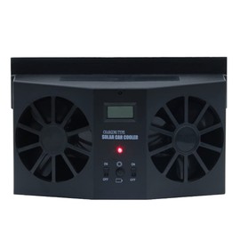 CYDZSW - Ventilador de escape con energía solar para coche, ventiladores de ventana de flujo de aire, ventilador de escape con energía solar de 2 W (negro)