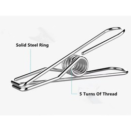 45Pcs Clothes Pegs Chip Clips, Washing Line Pegs, Strong Laundry Clips Firm Grip for Washcloth, Pictures, Snack Bags, Home Clothes