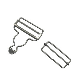 6 Sets 1 3/4 inch Suspender Overall Buckle Clip Replacement for Bib Clothing,Black Dungaree Fastener Buckle with Slider,45mm,Q347