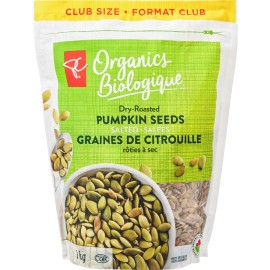 Loblaws Inc. President's Choice Organics Dry-Roasted Pumpkin Seeds, Salted, Club Size 1kg