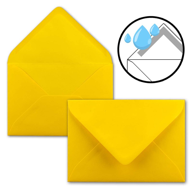 Folded cards, DIN A6 – C6, wet sealing, with inlay