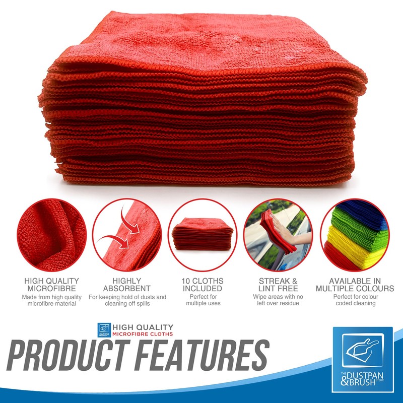 Microfiber Cleaning Cloth, Large Size 40x40cm, Super Absorbent Lint Free