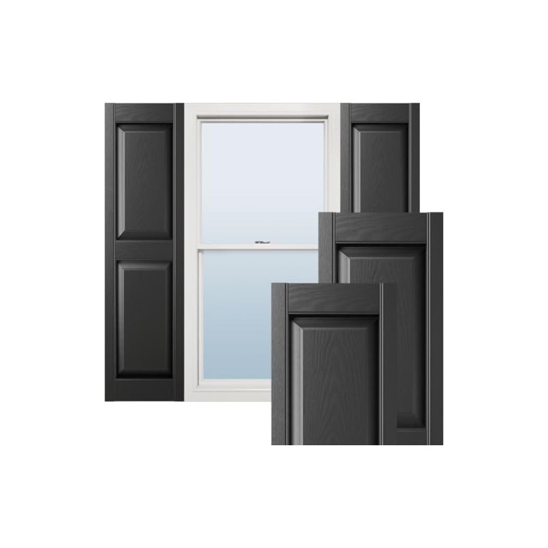 Ekena Millwork Lifetime Vinyl LP2S14X04300BL Standard Two Equal Panel Vinyls,