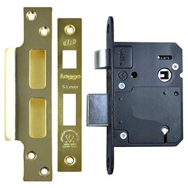 LEGGE N5762 BS 5 Lever Sashlock - 76mm Polished Brass