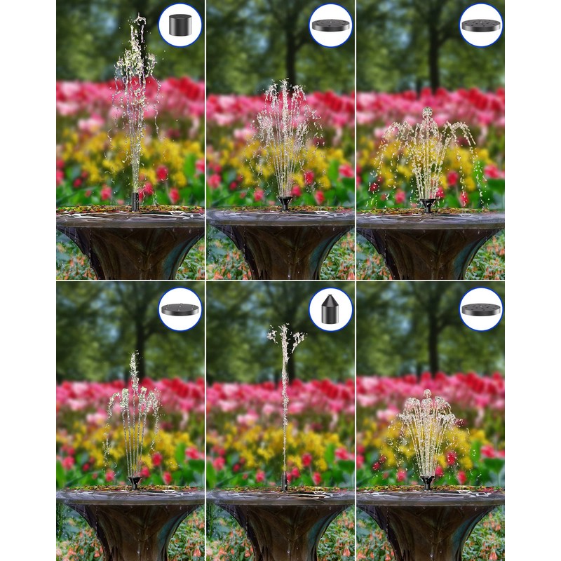 Biling Solar Fountain for Bird Bath, Solar Panel Kit Outdoor