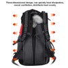 50L Waterproof Bag Camping Climbing Outdoor Travel Hiking Backpack Red