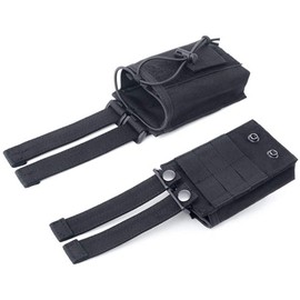 Tactical Radio Pouch - 1000D Tactical Molle Adjustable Two Way Radios Holder Bag Case for Walkie Talkies