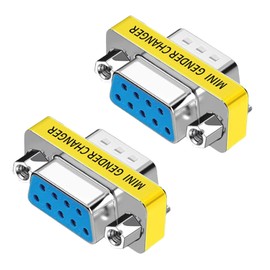 LNHCAW db9 Connector Null Modem Adapter，9-Pin Serial vga Adapter RS232 db9 Gender Changer,for Computer and Industrial Device Data Transfer(F-F (2P))