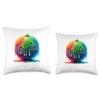 Dripping Paint Art Honeydew Melon Throw Pillow
