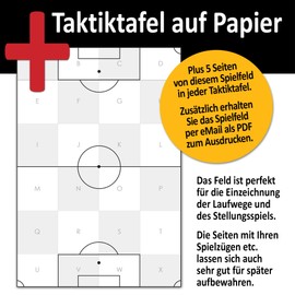 LionSports Professional Tactics Board - Ideal for Tactics and Game Adjustments - Improved Players' Running Paths with This Training Accessory - 90 Days Test