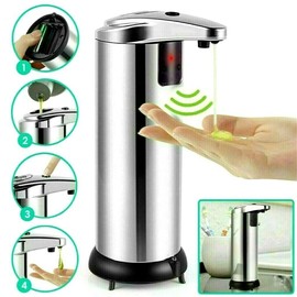 Unbranded Stainless Steel Automatic Soap Dispenser Touch less Smart Infrared Motion Sensor