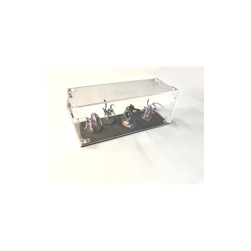 Acrylic Display Case with Wood Base, 250mm x 100mm x