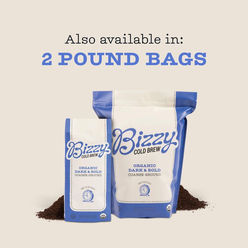 Bizzy Organic Cold Brew Coffee | Dark & Bold Blend