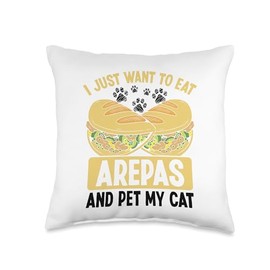 Arepas Grill Arepa Making Colombian Snacks Arepa Flour Throw Pillow