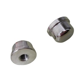 GDQLCNXB Solid Lamp Finials Caps Tapped of Tops for Lamp Shade Holder Harp Lamp Finial Knob Lamp Accessories, Screw Thread Standard 1/4-27In, Silver 2pcs