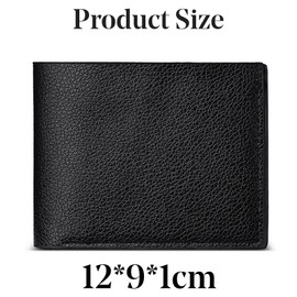 RFID Blocking Genuine Leather Wallet, Men Slim Wallets with Technology,Stop Electronic Pick Pocketing-RFID Blocking Wallet
