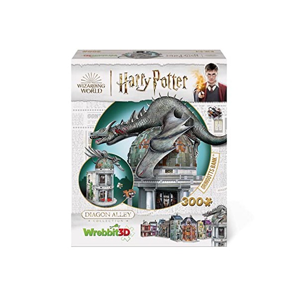 WREBBIT3D Harry Potter Gringotts Bank 3D Jigsaw Puzzle-300 Pieces,W3D-0514