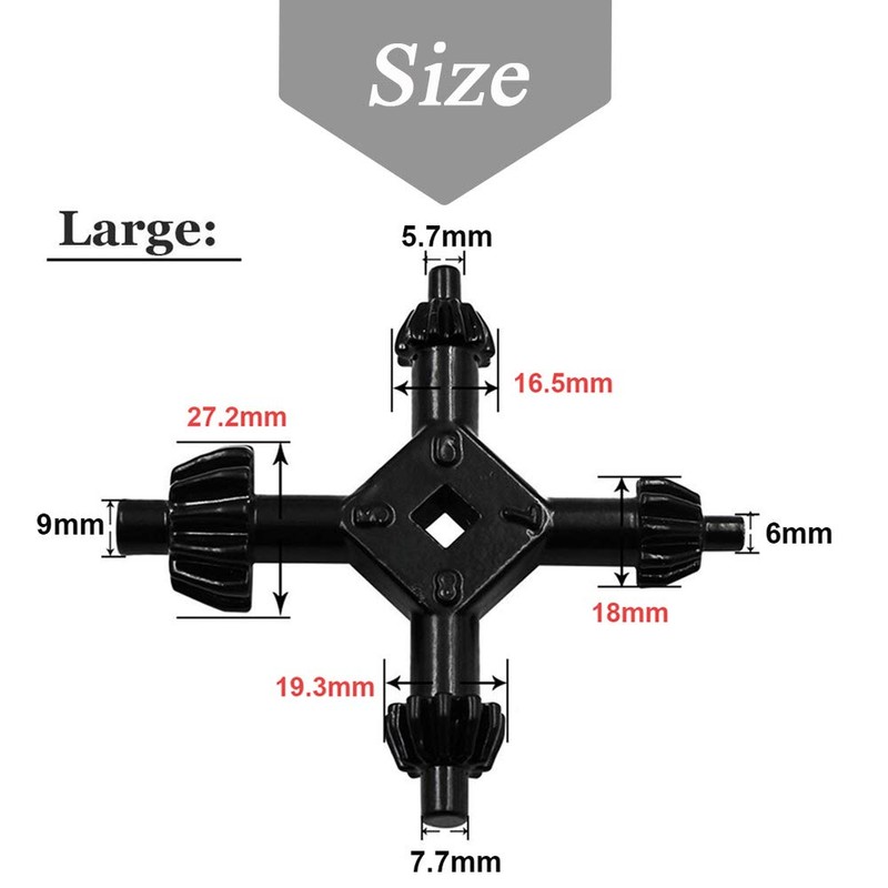 Mesee Universal Chuck Key Set, 4 Ways Drill Press Chuck