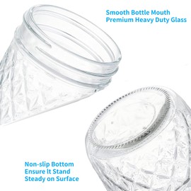 Gttyowyin Pack of 12 Mason Jars 16 oz Preserving Jars with Lids