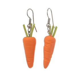Idin Jewellery - Miniature Carrots Polymer Clay Drop Earrings