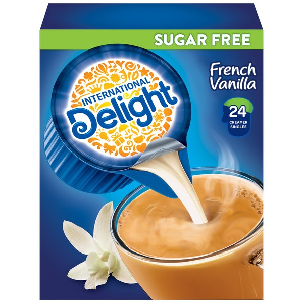 International Delight Mini ID sin azúcar 's Coffee Creamer vainilla francesa, 24 unidades