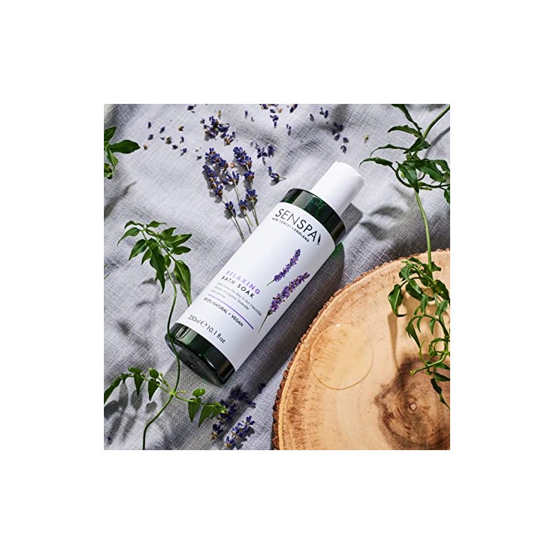 SenSpa Relaxing Lavender Bath Soak, Vegan Bubble Bath, 250ml
