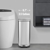 ELPHECO 3.5 Gallon Bathroom Trash Can with Soft Close Lid,