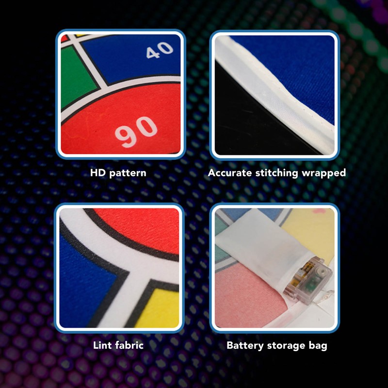 Sticky Ball Board Foldable Dart Board with LED 8 Mode