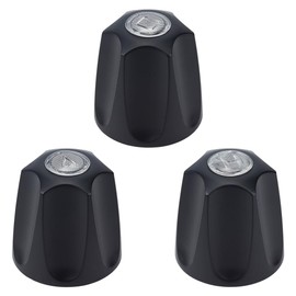 GOMAKERER 3 Pcs Metal Shower Knob Replacement, Bathtub Faucet Handle Remodel Trim Kit Shower Faucet Handle Replacement Compatible with Price/Pfister Verve Tub Shower (Matte Black)