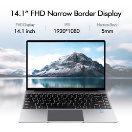 VGKE [Windows 11 Pro] B14 Air Windows 11 Laptop, 14.1" Full HD 1920 * 1080 IPS, Intel Celeron J4105 Processor, 8GB RAM LPDDR4, 512GB SSD, Metal Body, Grey