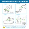 SparkPod Shower Head Extension Arm - Universal Connection - Adjustable
