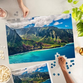 Lantern Press 1000 Piece Jigsaw Puzzle, Hawaii, Na Pali Coast on Kauai, Photography A-91937