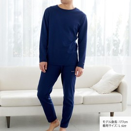 Benex Men's Recovery Wear Comfort Punch Setup, Long Sleeve Pants, navy, L