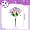Olgaa 12 Bundles Peonies Artificial Flowers Fake Peony Bouquet Faux