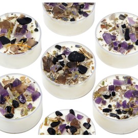 Energy Cleansing Candle by New Moon Beginnings - Crystal & Herb Candles - Protection Candles - All Natural Soy Candle - Lavender Sage Cedar