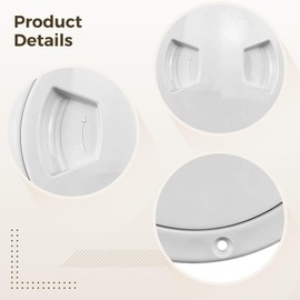 Homaisson 5 in Boat Hatch Cover, White Marine Deck Plate Vent, Round Plastic Inspection Hatch with Screws, Easy Install for Cabin