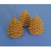 Brookingham One 100% Beeswax Pinecone Candle, 3 inches x 3