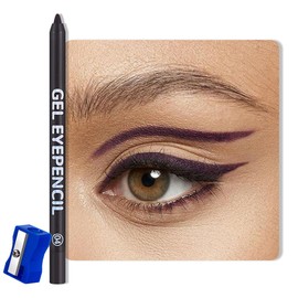 QIDSTERS Mauve Taupe Matte Gel Eyeliner Pencil, Multi-Use Waterline Eyeliner with Sharpener, Sharpenable Eye Liner Waterproof Smudge Proof, High Pigmented Eye Makeup Liners, Vegan & Cruelty-Free 04