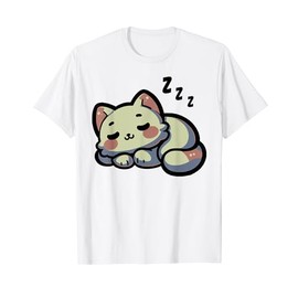 Kawaii Catnap Cute Sleeping Kitty Adorable Naptime T-Shirt