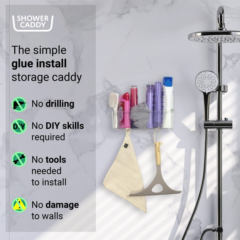 S.B.Weston Shower Caddy - Rust Proof, No-Drilling, No Suction Cups