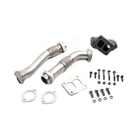 GXP Heavy Duty Stainless Steel Bellowed Up Pipe Kit Compatible with 1994-1997 OBS Ford 7.3 Powerstroke Diesel 7.3L