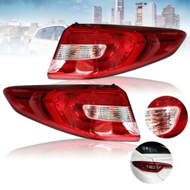 DuYouG For Hyundai Sonata 2015 2016 2017 Halogen Outer Tail Lights Rear Lamps Assembly Left Driver Side & Right Passenger Side Red Factory Style