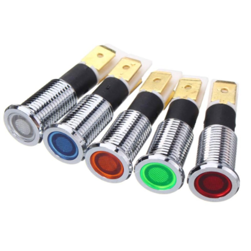 Alamor 12V 10mm LED Dashboard Dash Indicator Warning Signal Light