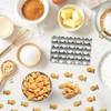 Ninehaoou Gold Fish Cracker Cutter,25 Cavity Cookie Cutter,Mini Cookie Molds