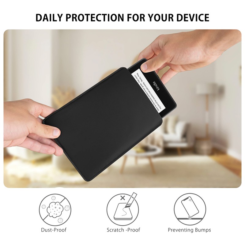 MyGadget 6 Inch Faux Leather Sleeve Case - PU Leather
