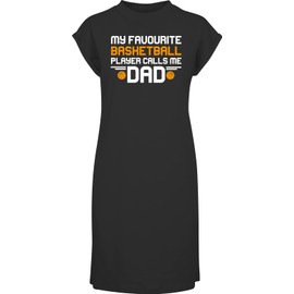 Hippowarehouse My Favorite Player Calls me dad Basketball t-Shirt Dress Women's Adults Nightie Nightdress Black