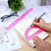 Zonon 2 Pack 12'' Plastic Ruler and 6'' Plastic Protractor