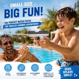 Kids Water Gun Toy for Outdoor Play – Lightweight Manual Squirt Blaster for Pool, Beach & Backyard Fun