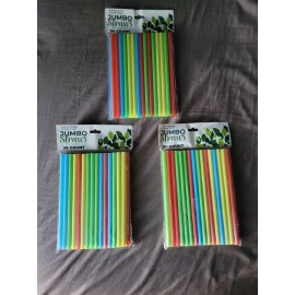 EcoFriendly 3 Packages Enviormentally friendly Jumbo Straws 30 count